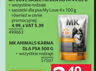 Karma dla psa MK Animals promocja w Selgros