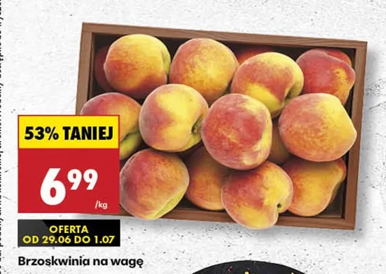 Brzoskwinia na wagę promocja w Biedronka