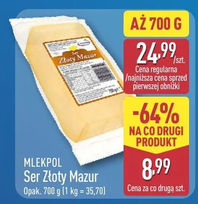 Ser Złoty Mazur promocja w Aldi