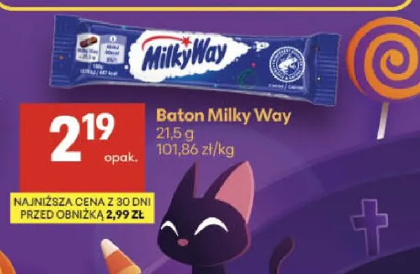 Baton Milky Way promocja w Delikatesy Centrum