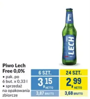 Piwo Lech Free 0,0% promocja w Makro