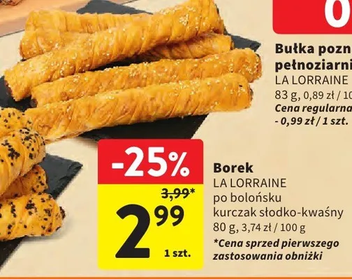 Bułka poznańska pełnoziarnista La Lorraine promocja w Intermarche
