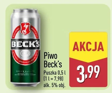 Piwo Beck's promocja w Aldi
