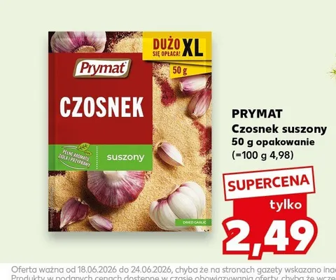 Czosnek suszony Prymat promocja w Kaufland