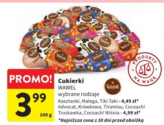 Cukierki wybrane rodzaje promocja w Intermarche