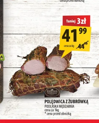 Polędwica z Żubrówką Podlaska Wędzarnia promocja w Arhelan