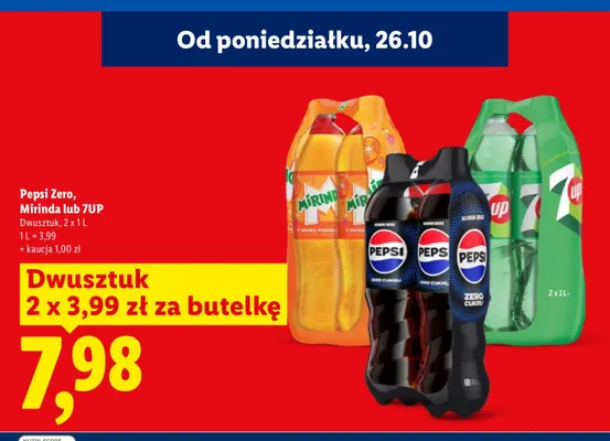 Napój gazowany Pepsi Zero 2-pak promocja w Lidl