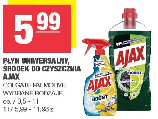 Płyn uniwersalny, środek do czyszczenia ajax promocja w SPAR