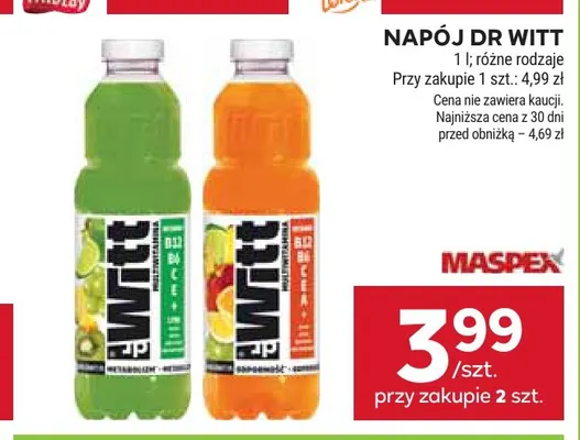Napój Dr Witt promocja w Stokrotka