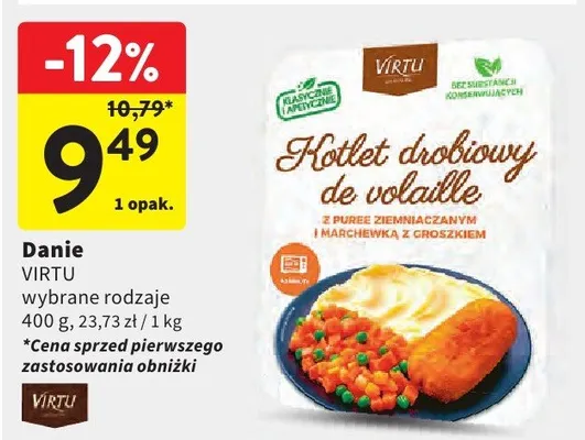 Danie kotlet drobiowy de volaille promocja w Intermarche