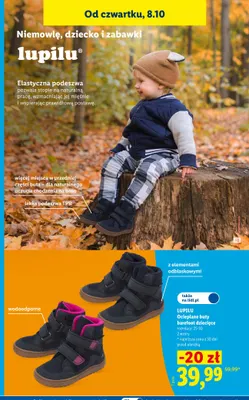 Ocieplane buty barefoot dziecięce Lupilu promocja w Lidl