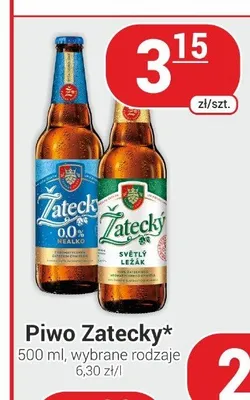 Piwo Zatecky Svetly Lezak promocja w Delikatesy Sezam
