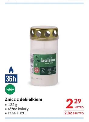Znicz z dekielkiem Bolsius promocja w Makro