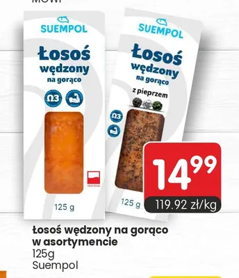Łosoś wędzony na gorąco z pieprzem Suempol promocja w Market Point