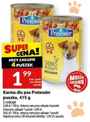 Karma dla psa puszka promocja w Twój Market