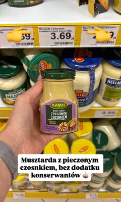 Musztarda z pieczonym czosnkiem Kamis promocja w Dino
