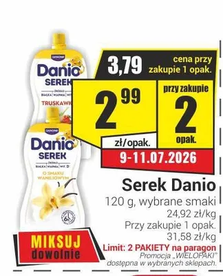 Serek homogenizowany Danio promocja w Delikatesy Sezam