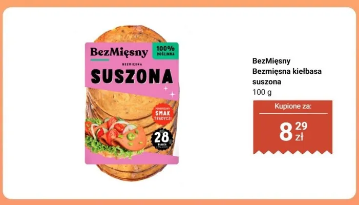 Bezmięsna kiełbasa suszona BezMięsny promocja w Biedronka