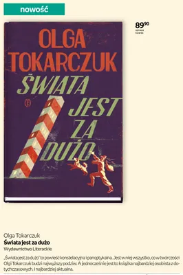 Książka Świata jest za dużo Olga Tokarczuk promocja w Empik