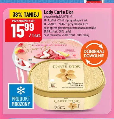 Lody Carte D'Or Les Classiques Vanilla promocja w POLOmarket
