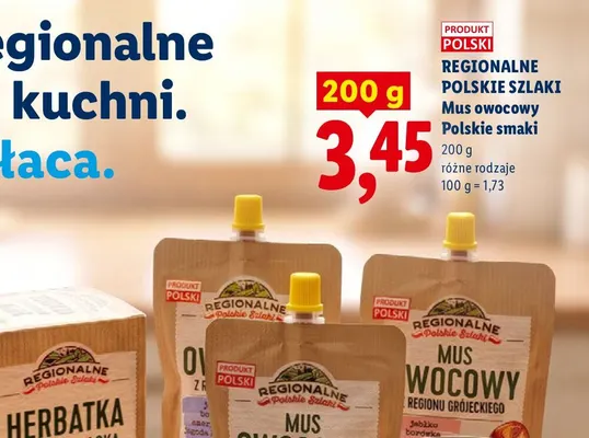 Mus owocowy Polskie smaki Regionalne Polskie Szlaki promocja w Lidl