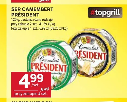 Ser Camembert President — wariant nieczytelny promocja w Stokrotka
