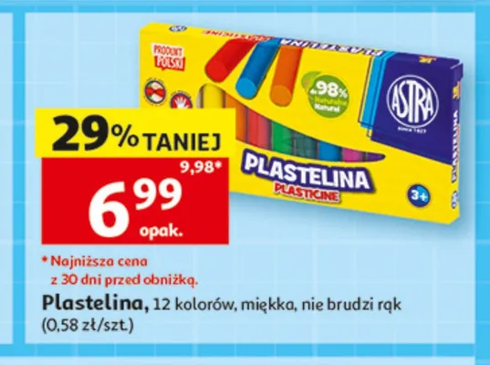 Plastelina 12 kolorów Astra promocja w Auchan
