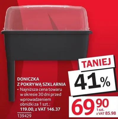 Doniczka z pokrywą szklarnia 139429 promocja w Selgros