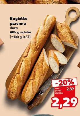 Bagietka pszenna duża promocja w Kaufland