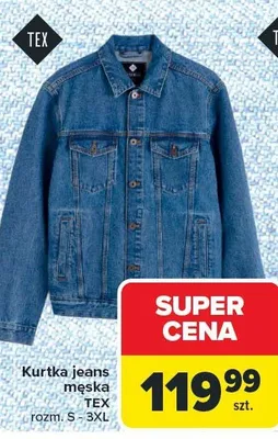 Kurtka jeans męska TEX promocja w Carrefour