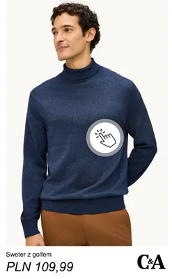 Sweter z golfem C & A promocja w C&A
