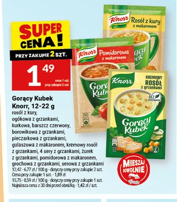 Zupa Gorący Kubek barszcz czerwony Knorr promocja w Twój Market
