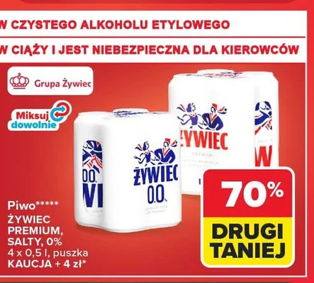 Piwo Żywiec Salty 4-pak promocja w Carrefour