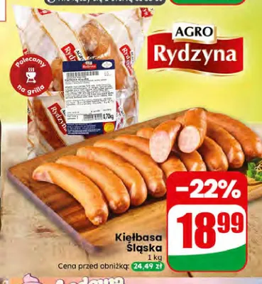 Kiełbasa Śląska Agro Rydzyna promocja w Dino