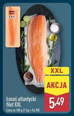 Łosoś atlantycki filet XXL promocja w Aldi