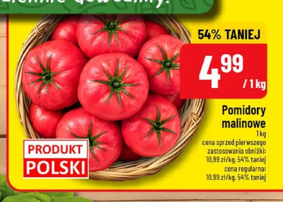 Pomidory malinowe polskie promocja w POLOmarket