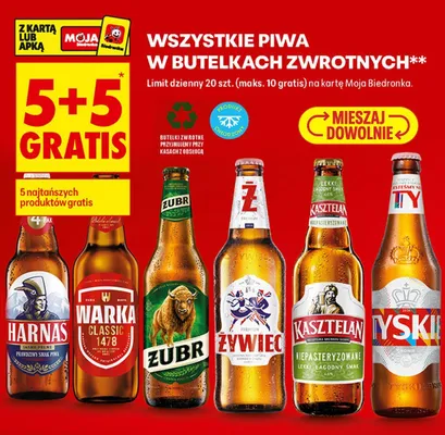 Piwo Kasztelan Niepasteryzowane promocja w Biedronka