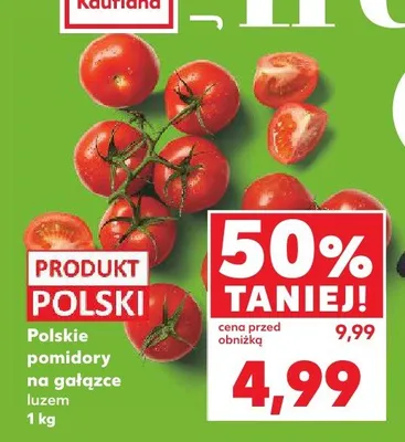 Pomidory na gałązce polskie promocja w Kaufland