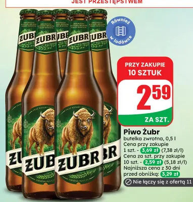 Piwo Żubr promocja w Dino