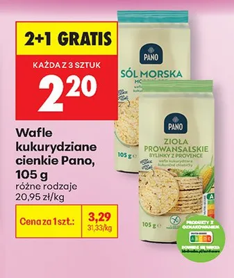 Wafle kukurydziane cienkie promocja w Biedronka