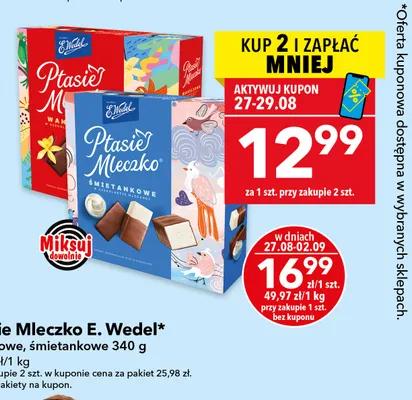 Ptasie Mleczko waniliowe promocja w LEWIATAN