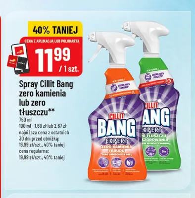 Spray do czyszczenia Cillit Bang Expert Zero Kamienia i Brudu promocja w POLOmarket