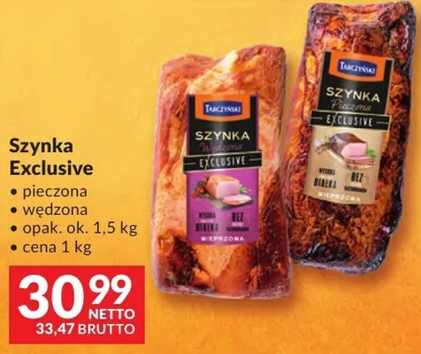 Szynka Exclusive piecziona wędzona promocja w Makro