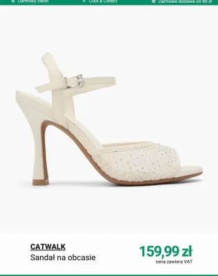 Sandał na obcasie CATWALK promocja w Deichmann
