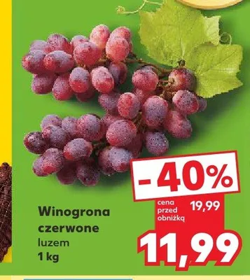 Winogrona czerwone luzem promocja w Kaufland
