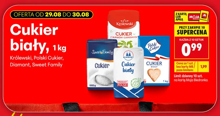 Cukier biały Diamant promocja w Biedronka
