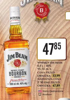 Whiskey Jim Beam promocja w Dino