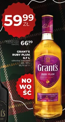 Whisky Grant's Ruby Plum promocja w Duży Ben