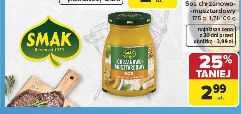 Sos chrzanowo-musztardowy Smak promocja w Carrefour