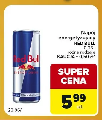 Napój energetyzujący Red Bull promocja w Carrefour Express